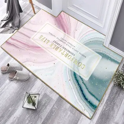 New Arrive Polyester Entrance Mat Kitchen Rugs Anti-slip Carpet for Bathroom Doormat Decor Bedside Floor Mat Decor Free Shipping