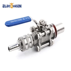 1/2'' Weldless Kettle Ball Valve,Stainless Steel 304 Weldless Compact Ball Valve for Kettle with NPT Thread Homebrew Accessories