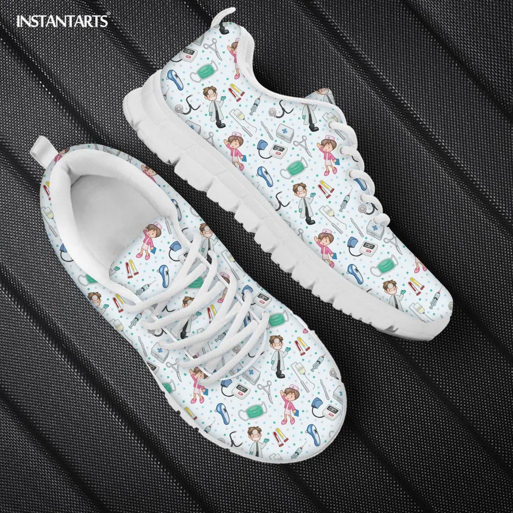 

Cute Nurse Designer Shoes For Women 2021 Casual Outdoor Footwear Nursing Woman Flats Shoe Brand Ladies Sneakers Light Weight