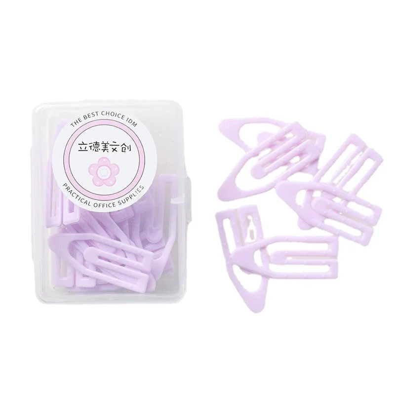 TUTU 20pcs/box Macaron color boat needle fresh creative box size paper clip metal binding office products H0669