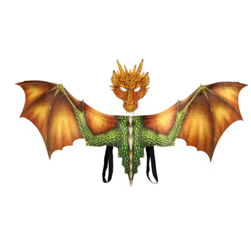 Adult Halloween Decoration Carnival Party Animal Costume Dragon Cosplay Masquerade Face Mask and Wings - Image 17