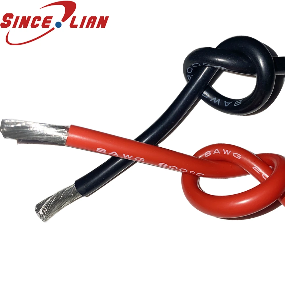 silica gels 12//14/16/18/20/26/28/30AWG Silicone Wire SR Cable Flexible Stranded Copper Electrical Cables 1M black+1M red For RC