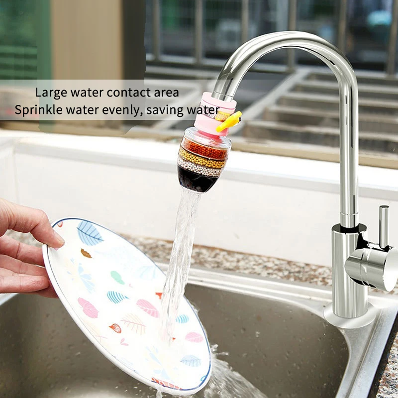 

Activated Carbon Faucet Water Filter for Kitchen Supplies Splash-proof Shower Sprinkler Outlet Tap Water Purifier Magnetized