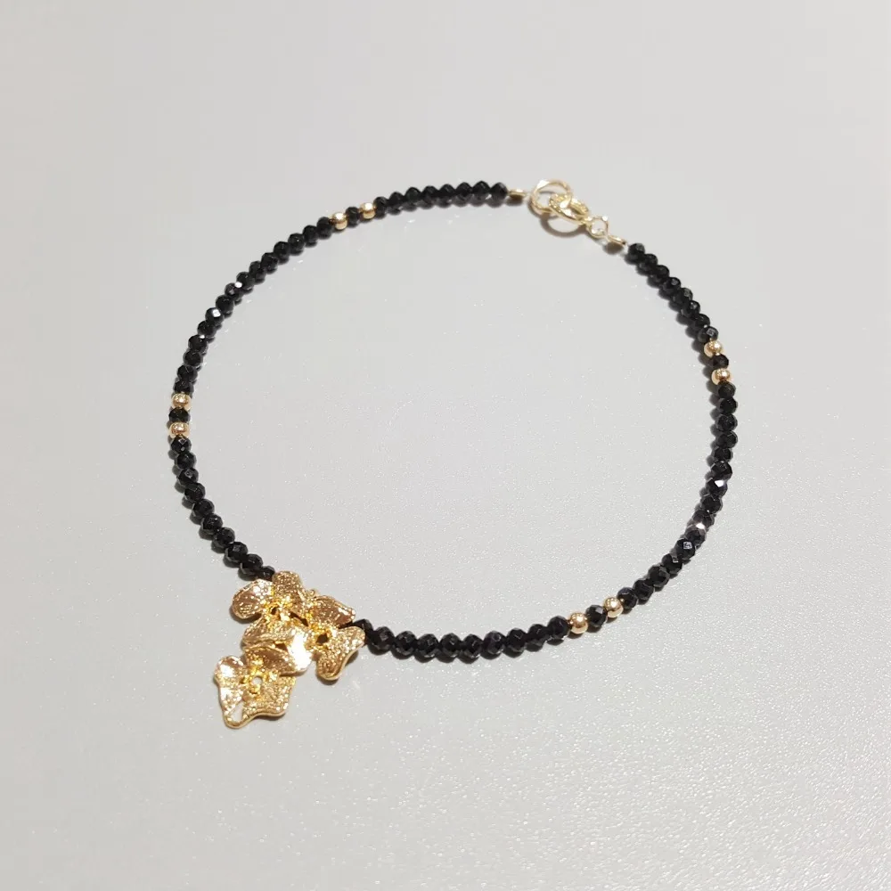LiiJi Unique 925 sterling Silver 2mm Labradorite Pearl Spinel Sapphire Amethyst Shining Women Men Bracelet Good for digestion