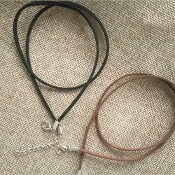 10 Pcs Zwart Bruin Suède String Ketting Koord Ketting 55Cm Gevlochten Kralen Maken Handgemaakte Sieraden Armband Diy B9J5