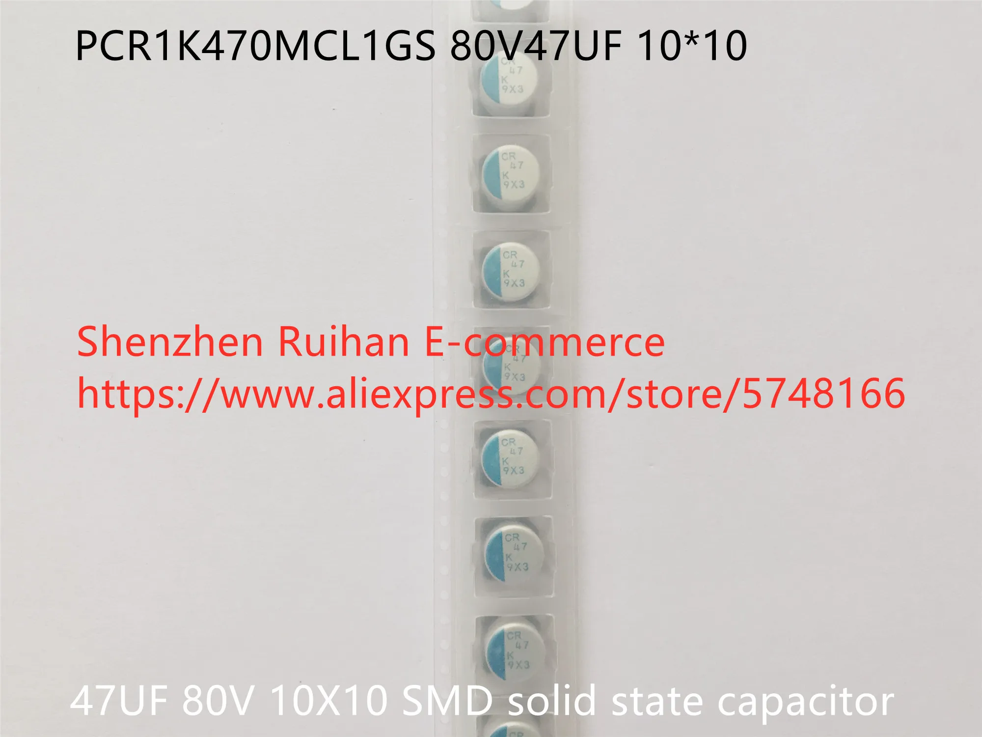 Original new 100% PCR1K470MCL1GS 80V47UF 10X10 SMD solid state capacitor (Inductor)