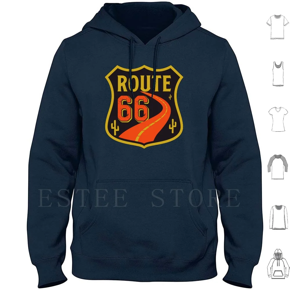 Route 66 , Retro , Vintage , Car , Auto , Classic , Rat Rod , Sign , Usa , 66 , America , Automobile Tshirt T Shirt Print