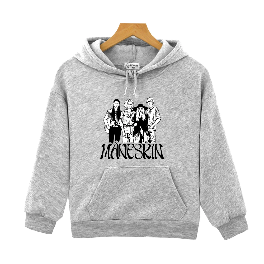 Maneskin rock band Hoodies Children's Outerwear Anime Initial D Drift Sweatshirt  baby boy clothes girls Trending Kids Pullover