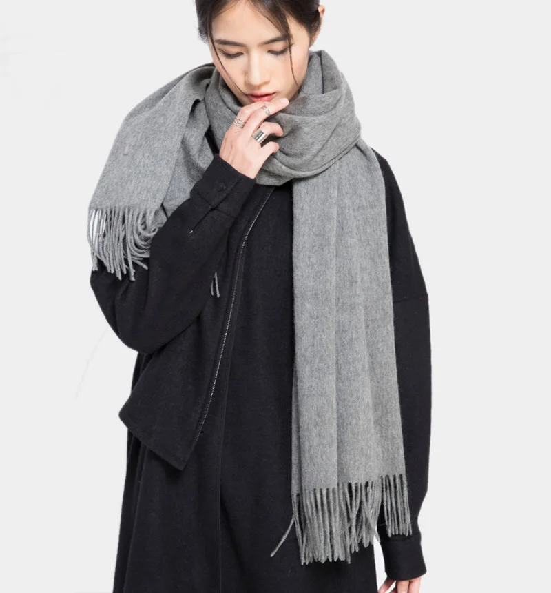 Wollen Winter Sjaal Damesmode Sjaal Volwassen Effen Sjaals Luxe Herfst Sjaals en Wraps Poncho Sjaals voor Dames Unisex Wrap