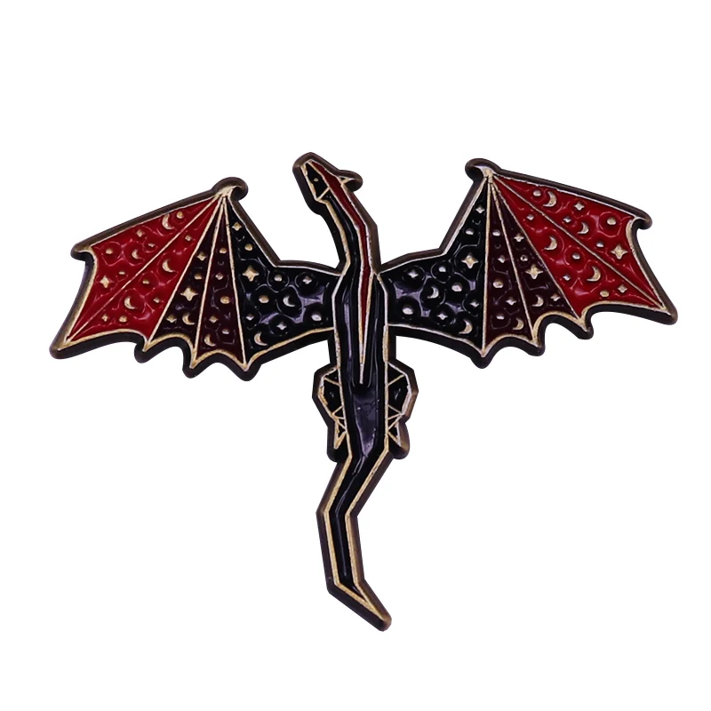 Twilight Bat Pins Celestial Spooky Goth Witchy Badge Cute Halloween Gift for Friends