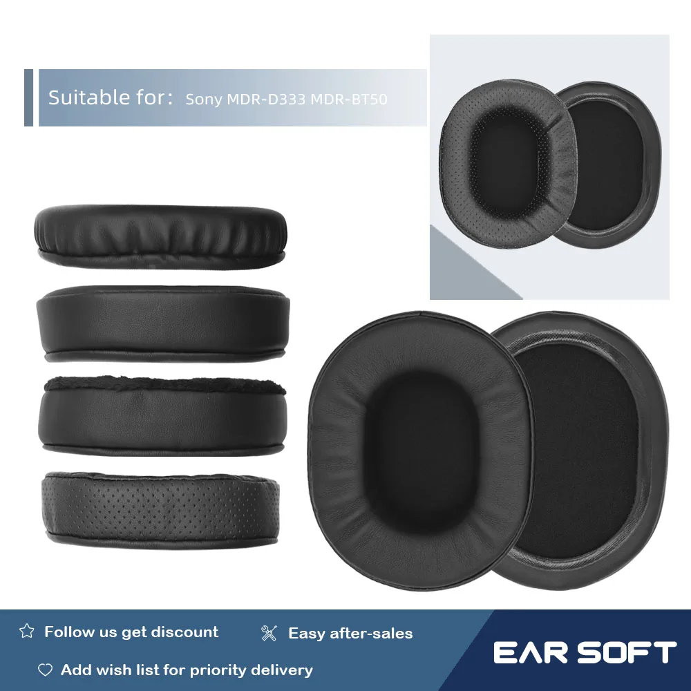 

Earsoft Replacement Ear Pads Cushions for Sony MDR-D333 MDR-BT50 Headphones Earphones Earmuff Case Sleeve Accessories