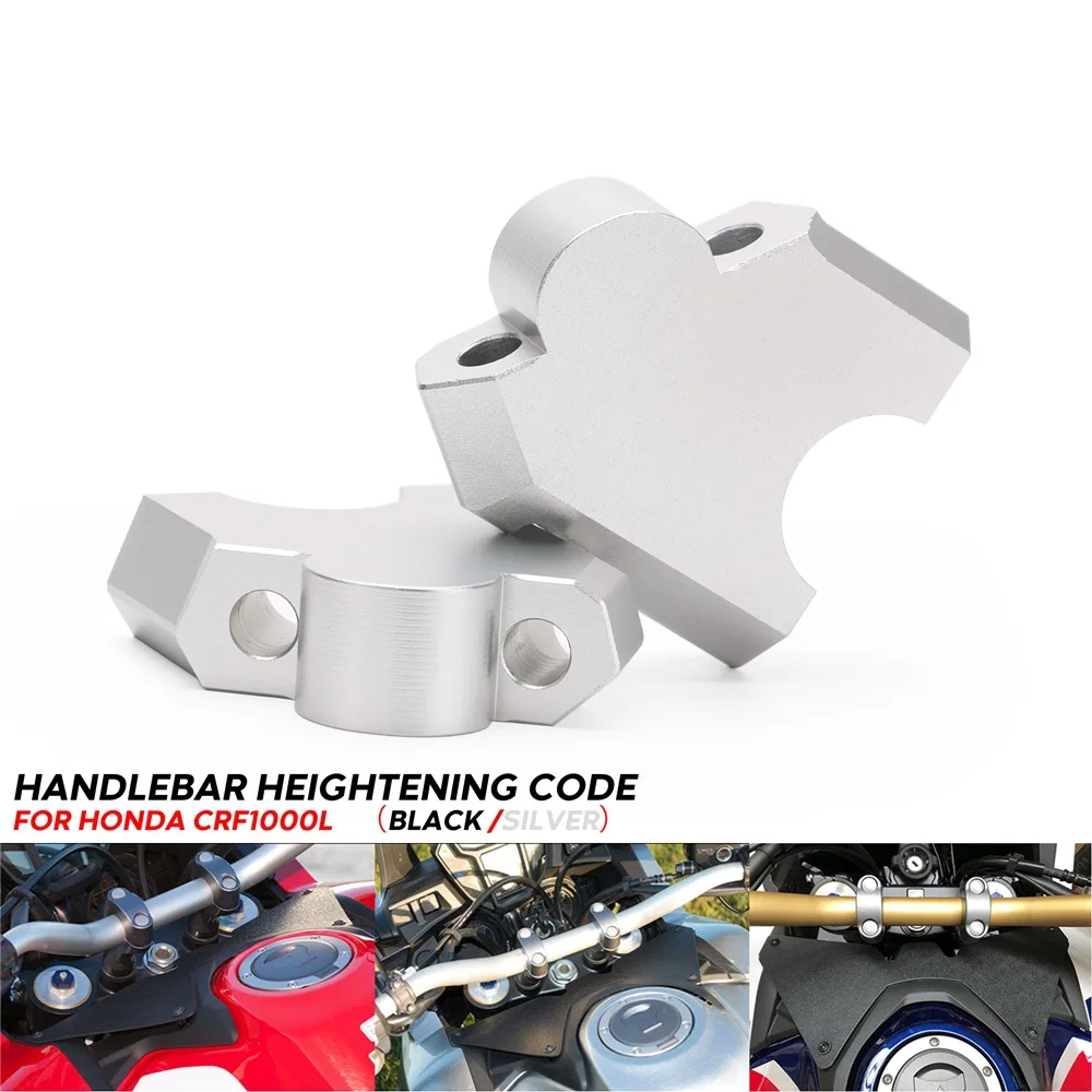 For Honda CRF1000L CRF 1000 L Africa Twin DCT 2016-2020 Motorcycle CNC Handlebar Riser Up Back Higher Extend Adapter Bracket Kit