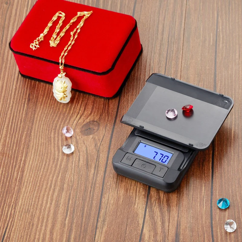 100g/200g/300g/500g x 0.01g Mini Pocket Digital Scale for Gold Sterling Silver Jewelry Scales Balance Electronic Kitchen Scales