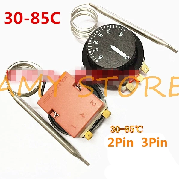 30-85C 30-110C 50-300C 60-200C NC 2Pin NC+NO 3Pin Adjust Knob TemperatureController Capillary ThermostatSwitch Oven Water Heater