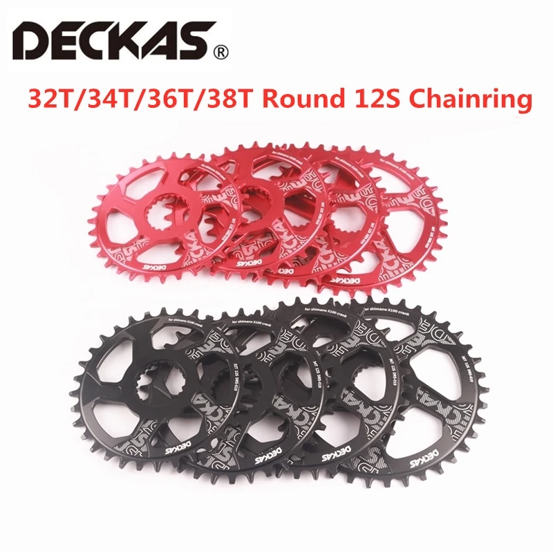 DECKAS-plato ovalado redondo de 1x12 velocidades para shimano M6100, M7100, M8100, M9100, bielas para bicicleta de montaña, bloqueo central, 30T,