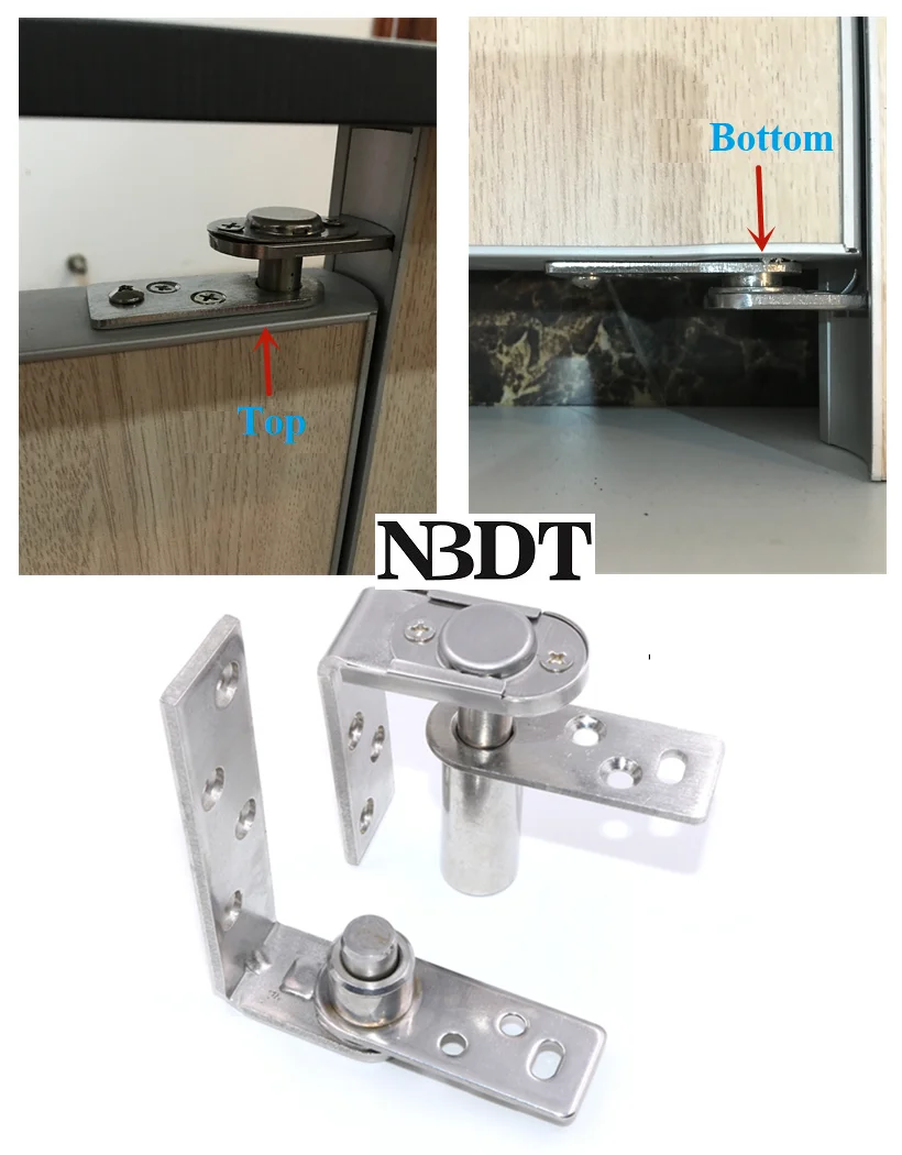 

1Pair Stainless Steel Self Close Pivot Hinge Public Toilet Partition Cubicle Bar Door