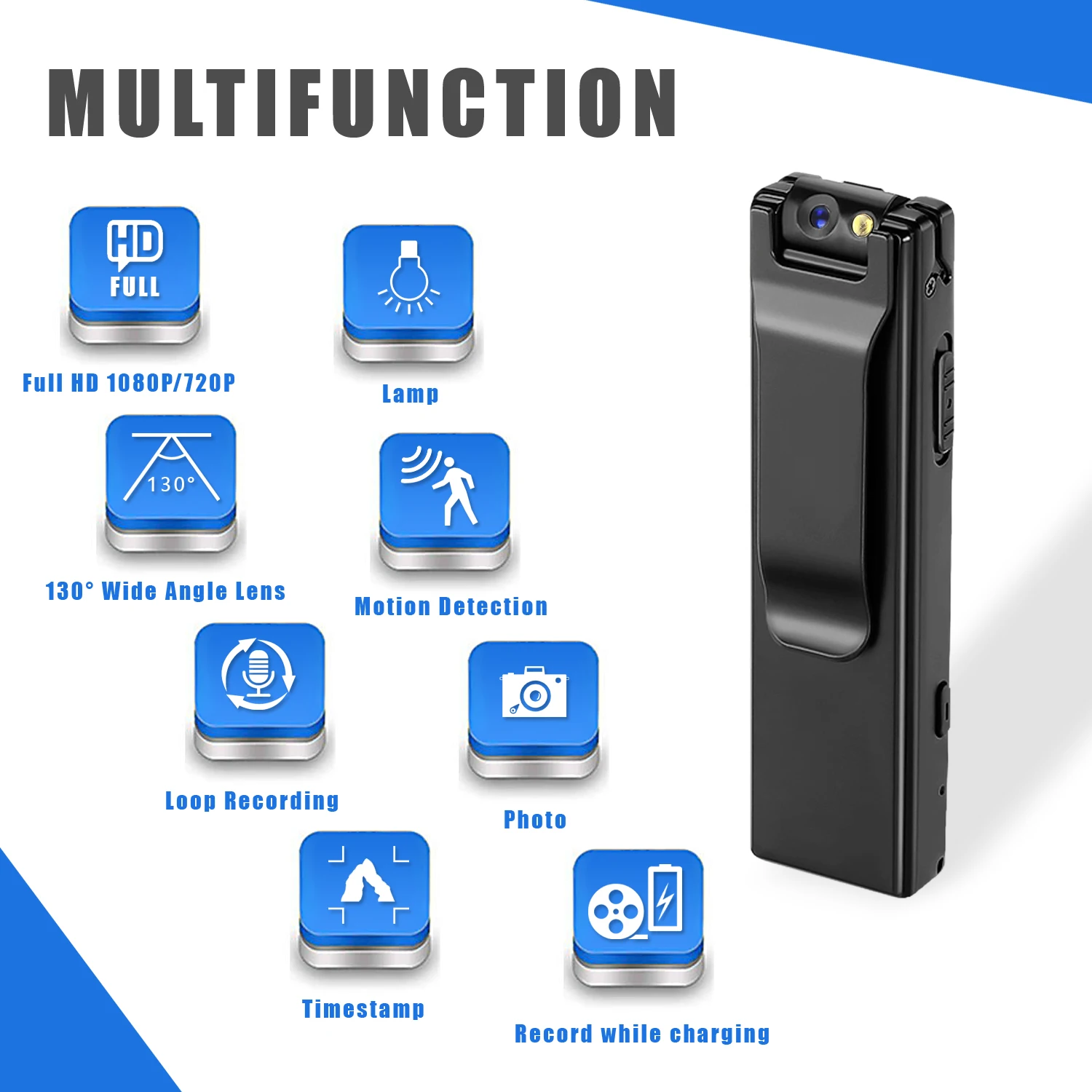 كاميرا فيديوهات صغيرة من طراز فاندليون A3 كاميرا رقمية صغيرة 1080P كاميرا ويب محقق للحركة كاميرا تسجيل فيديو صوتية 32G 128GB TF بطاقة