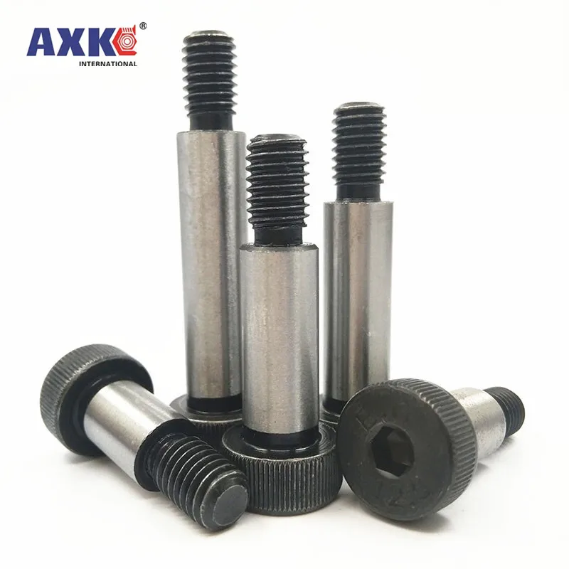 1pc M8 M10 M12 M16 Diameter 10 12 16 20mm Grade 12.9 Steel Allen Hex Hexagon Socket Cap Head Shoulder Roller Bearings Screw Bolt