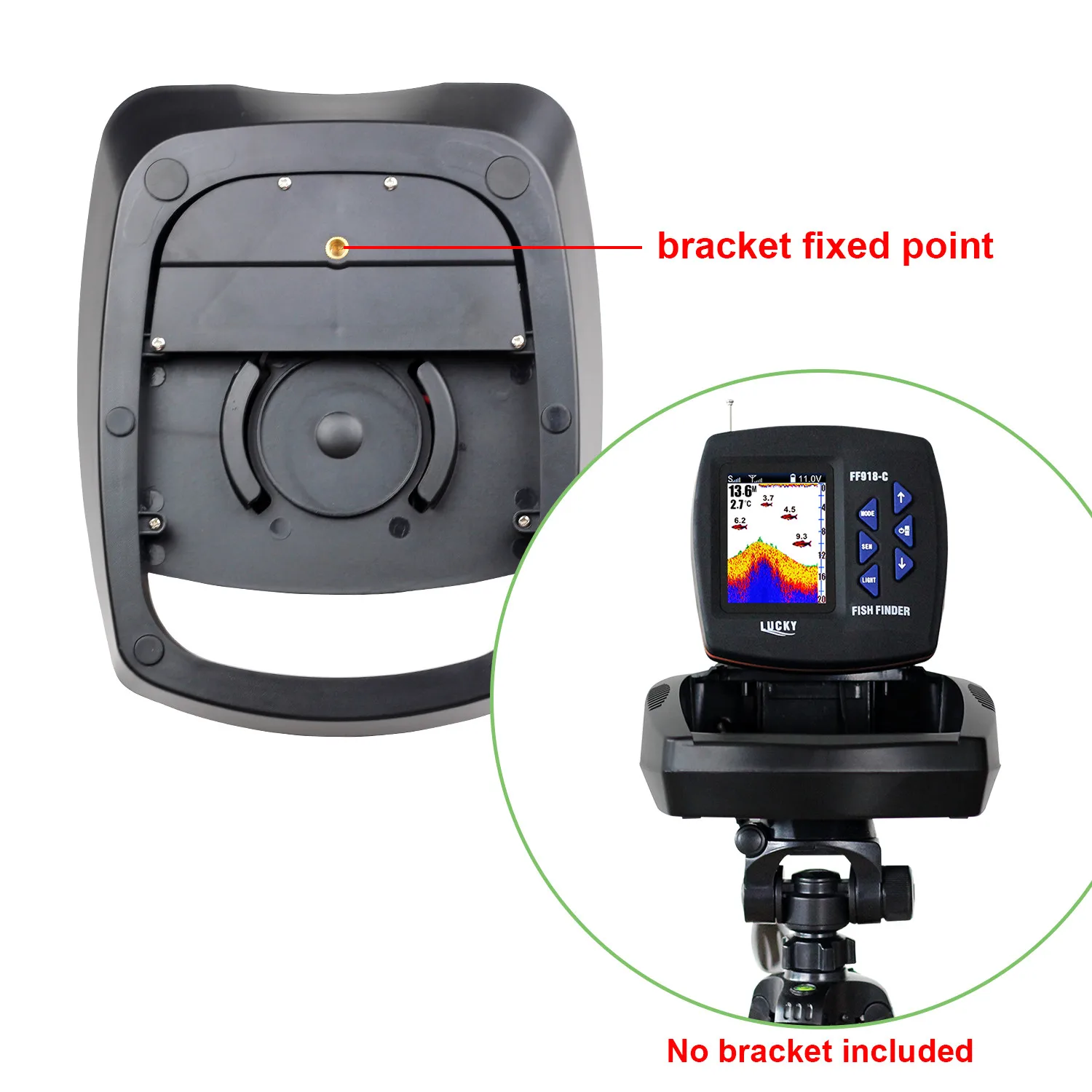 Free Shipping!Lucky FF918 boat fish finder big base  boat  918 wired transducer fish finder accessories