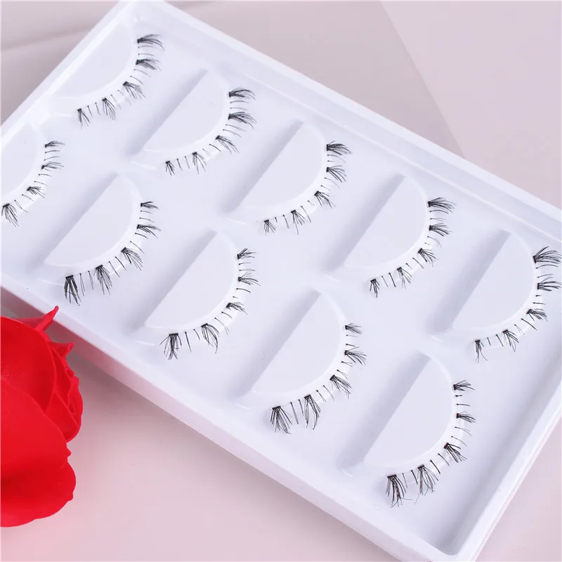 5 Pair Pure Handmade Lashes Natural Lower Eyelashes False Eyelashes Pack Lot Bottom Eyelashes Makeup Tools B06