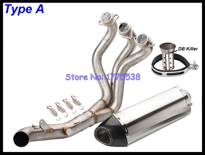 MT-09 Motorcycle Exhaust Muffler Full System Front Link Pipe+Muffler Exhaust for MT09 MT-09 FZ-09 2014-2020 XSR900 2016-2021