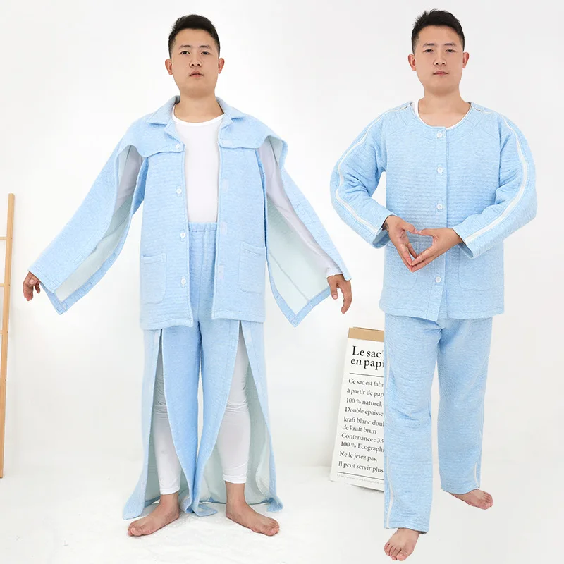 Zipper/Paste Hospital Surgical Gown For Patients Convenient To Wear And Take Off To Fracture Rehabilitation Long-Term Bed Rest