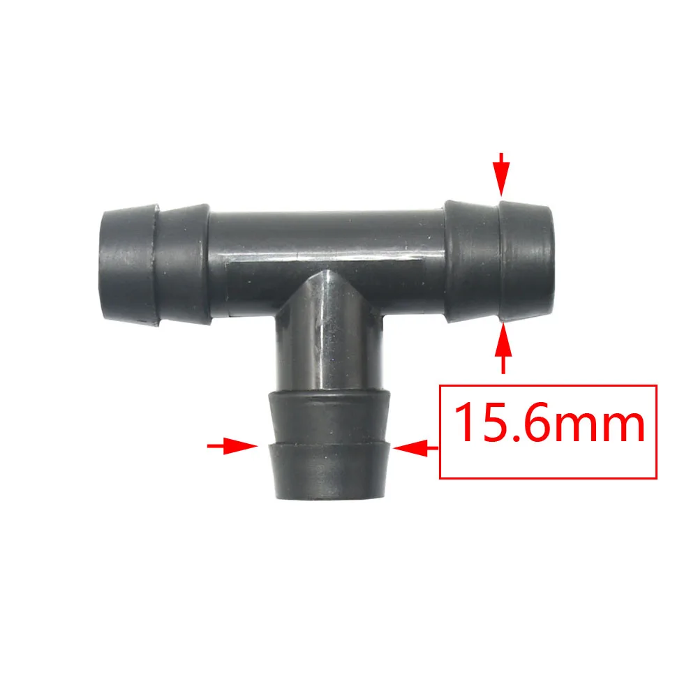 100pcs 10/16/20mm Hose Barb Connector Reducing Tee Elbow Hose Water Splitter 3-way Animal breeding Water Pipe Adapter