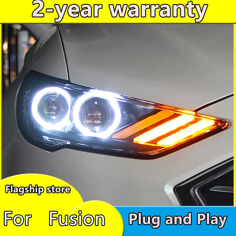 car accessories for Ford Mondeo LED 2016-2018 Headlight for New Fusion Head Lamp Dynamic turn signal LED DRL Bi-Xenon HID