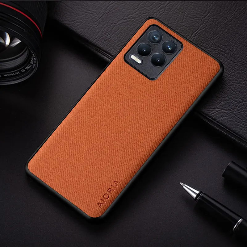 Case For Realme 8 Pro 8 4G 5G funda Simple Design Textile Leather Phone Cover for OPPO Realme 8 Pro 8 4G 5G case