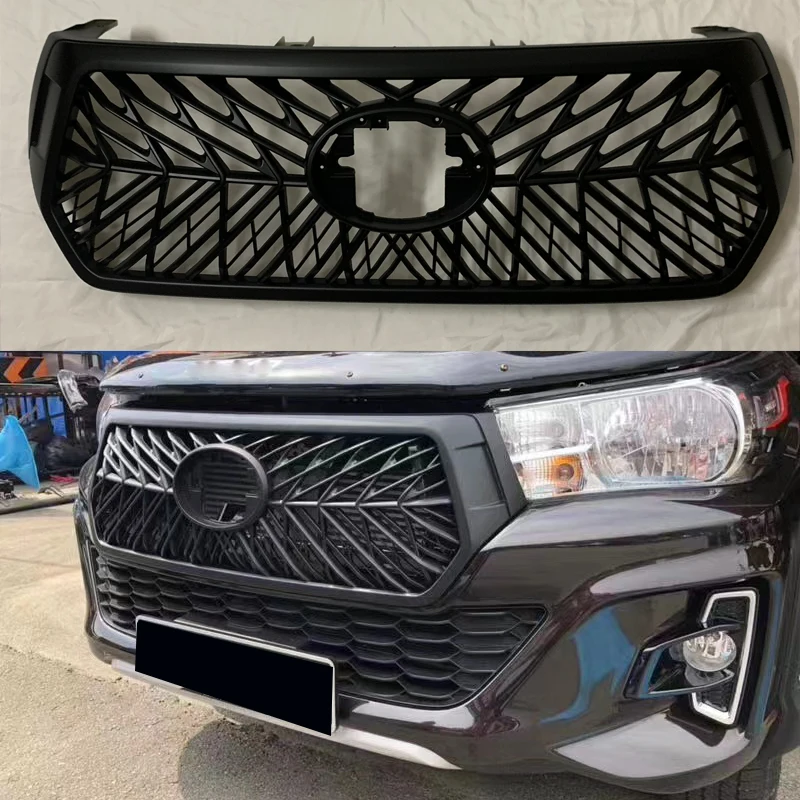 

Modified For Hilux Radiator Grille For Hilux Revo Rocco 2018 2019 2020 Front Racing Grill Grills Mesh Front Bumper Grilles