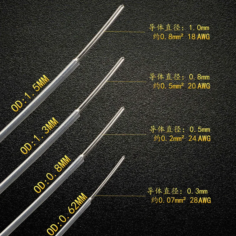 0,62 mm/0,8 mm/1,3 mm/1,5 mm Hochreines sauerstofffreies reines Silber verstreut DIY-HiFi-Audiosignal Großkabel verstreute Leitung