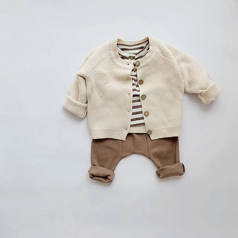 Autumn Baby Boys Girls Coat Baby Sweater Toddler Cardigans Newborn Knitwear New Cardigan Long-sleeve Cotton Baby Jacket Tops