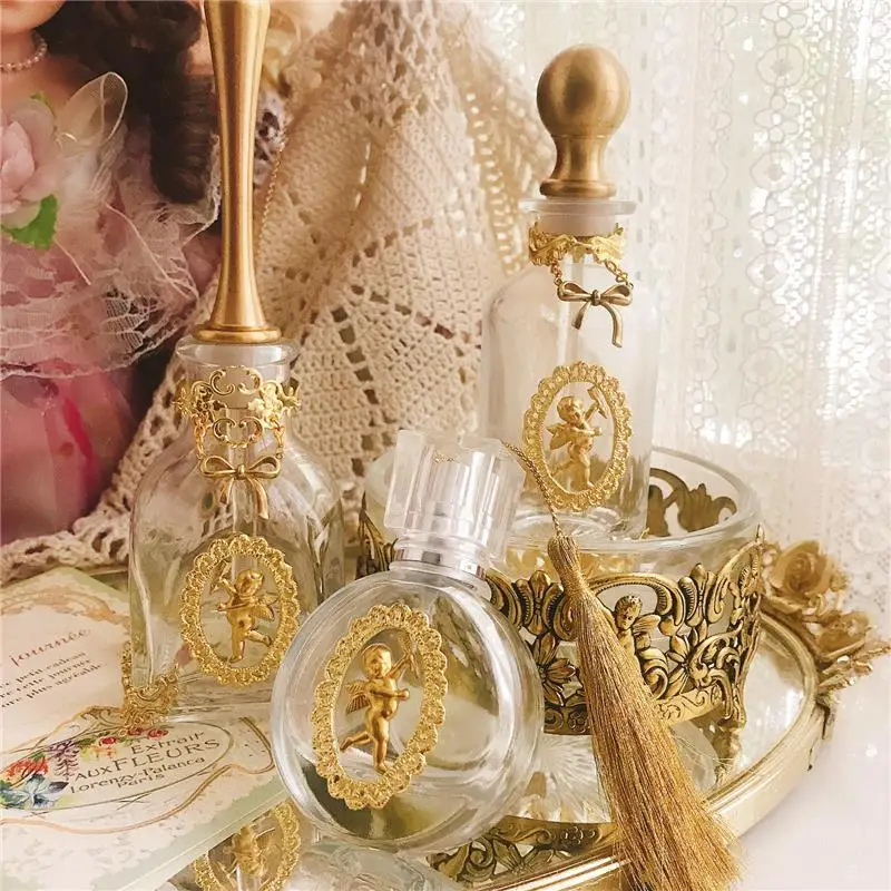 Perfume bottle handmade brass bottle stopper and brass decorations crystal glass home furnishing articles