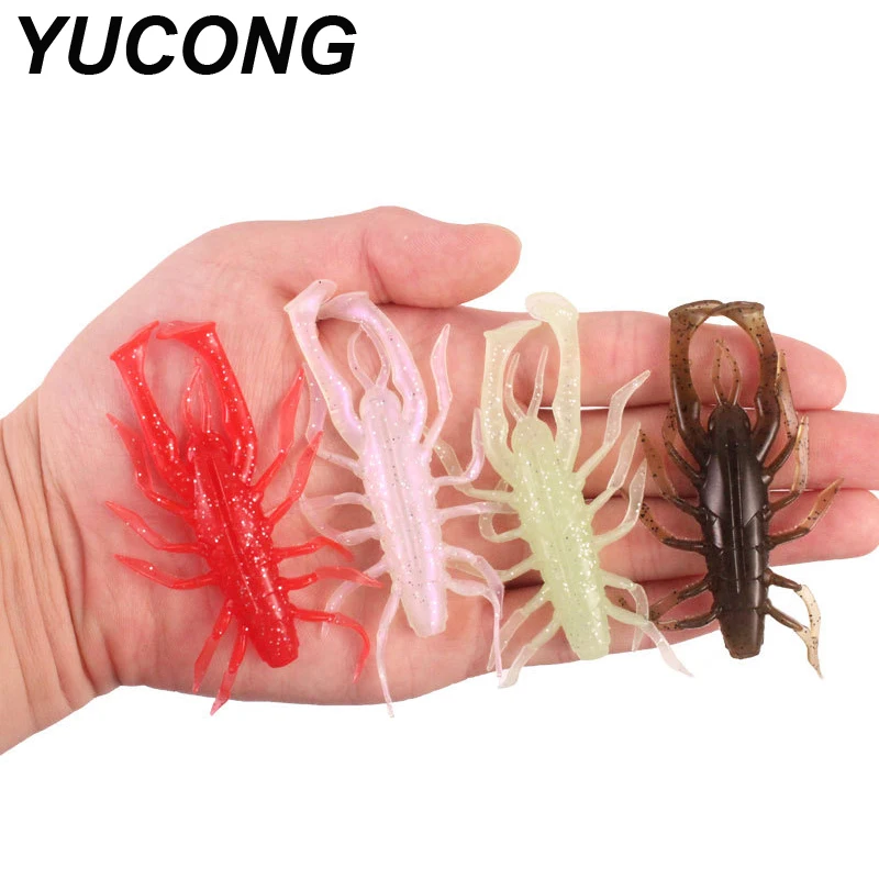 yucong-4-шт-мягкие-приманки-из-ларвы-35-см-7-см-искусственное-существо-приманки-силиконовые-креветки-воблеры-резиновая-яркая-свимбейт-приманка-рыба