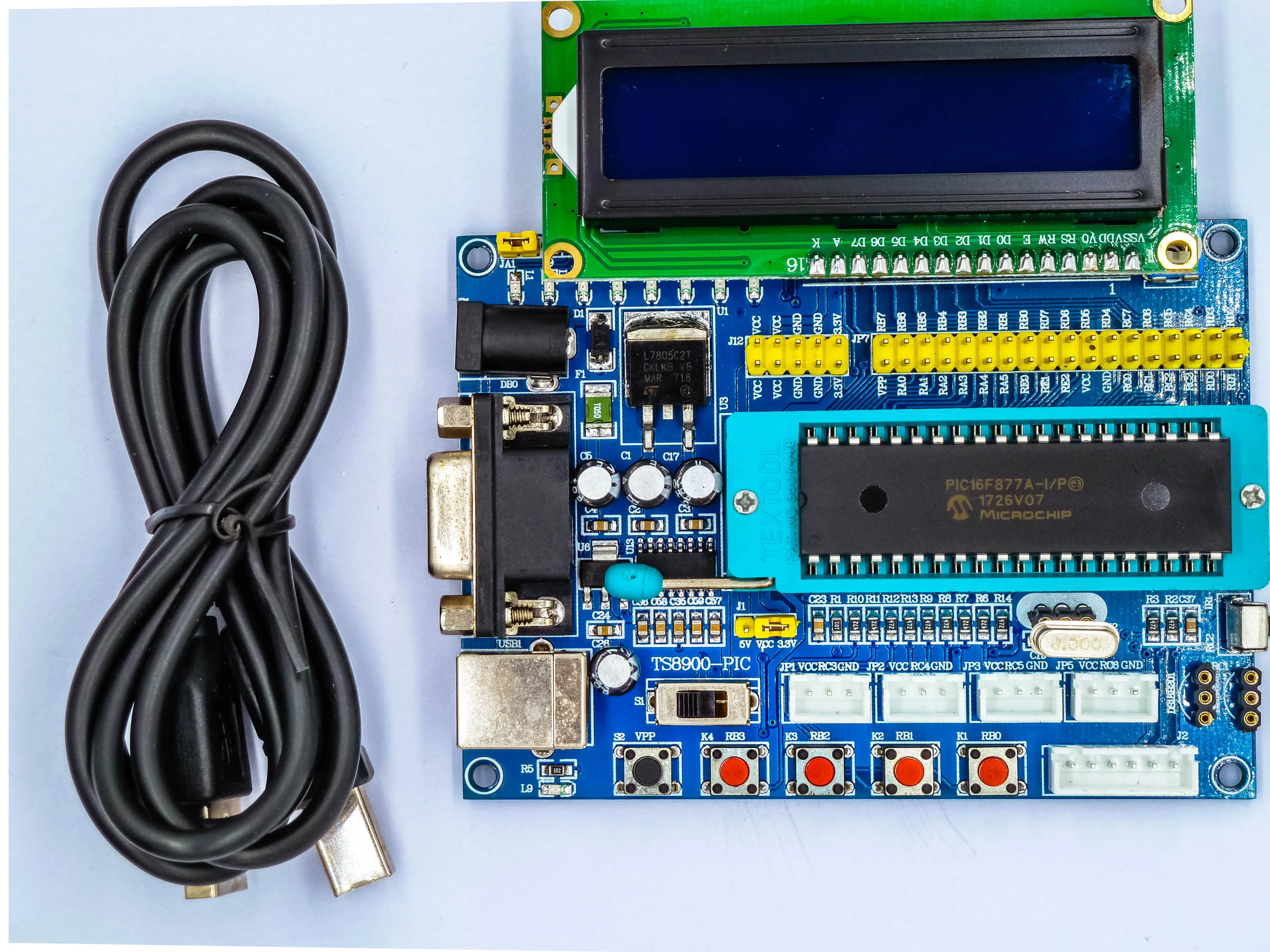 PIC System Board/PIC16F877A Development Board PIC Microcontroller Experiment Board with Source Code Circuit Diagram