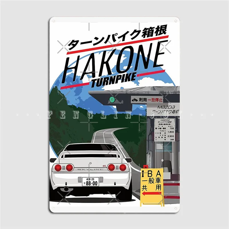 Hakone Skyline R32 Gtr Metal Sign Cinema Garage Garage Club Create Painting Décor Tin Sign Poster