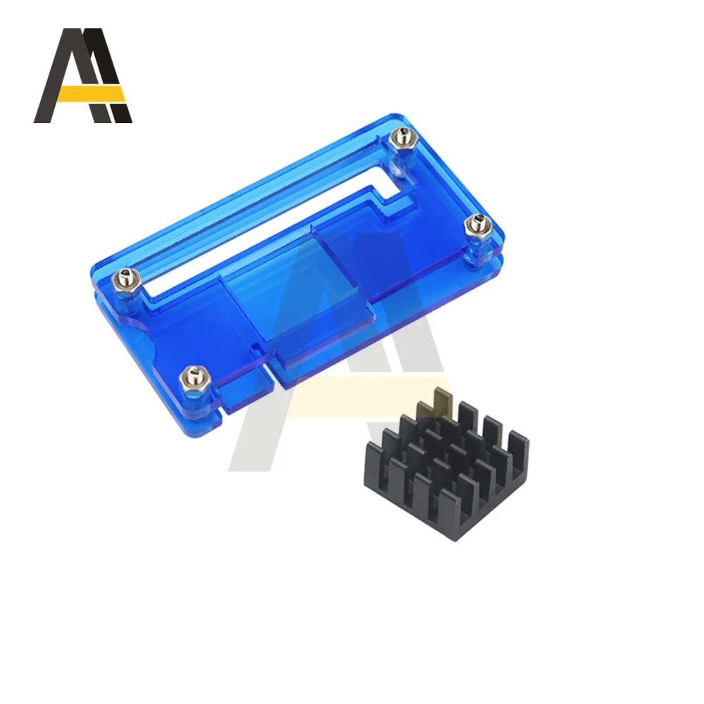 Акриловый чехол для Raspberry Pi Zero 1,3/2/W / WH + радиатор для Raspberry Pi Zero V1.3, акриловый чехол с радиатором