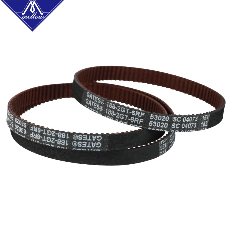 High Quality 3D Printer GT2 Width 6mm 188-2GT Timing Belt Loop GATES-188-2GT Gear Synchronous Belt