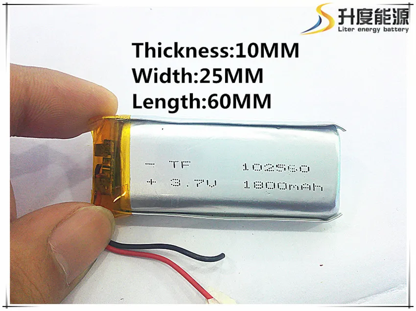 li-po 102560 1800mah 3.7V Lithium Polymer Battery Rechargeable Battery For  GPS  Speaker