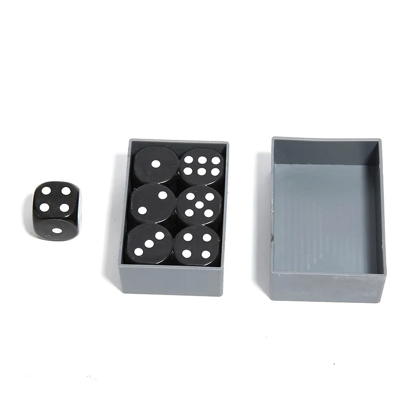 Magic Dice Trick 7 Zwart Sterven En Doos Verbazingwekkende Miracle Nummer Veranderen Voorspellen Effect Goochelaar Gimmick