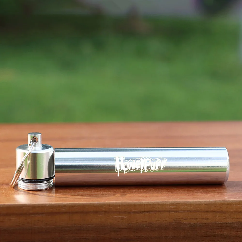 HONEYPUFF Silver Metal Airtight Sealed Herb Stash Jar Storage Container 10ML Aluminum Smell Proof Travel Tubes Tobacco Jars - Image 6