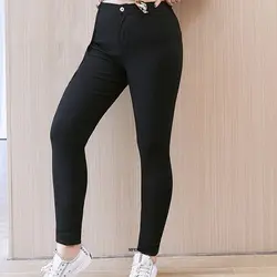 Plus Size 10XL 150kg Women Pencil Pants High Waist Skinny Autumn Legins Feminina Trousers Black Color Elastic Wast Big Pants
