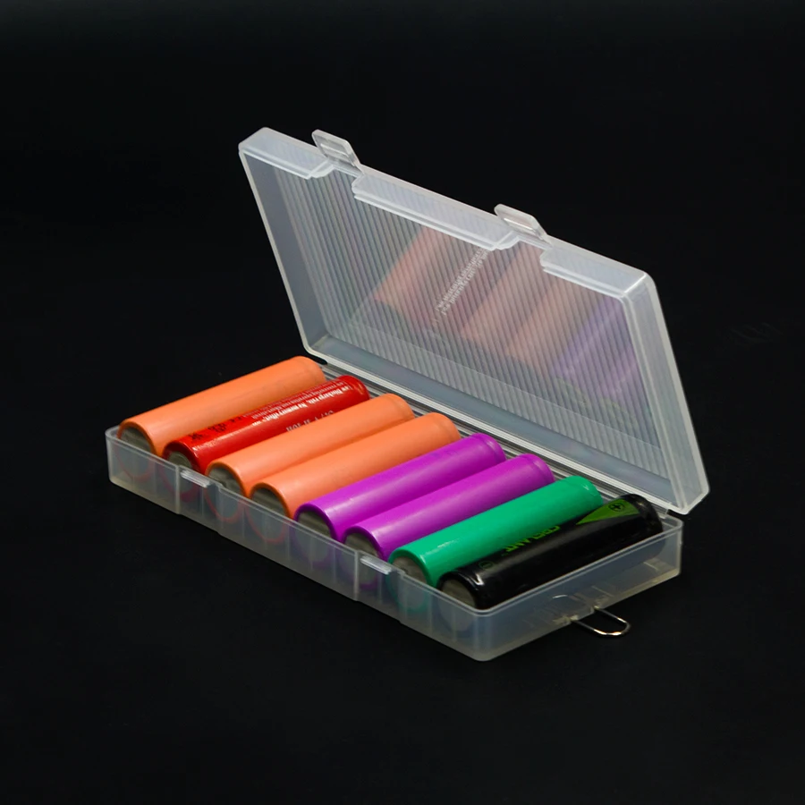 1 шт., держатель для аккумулятора 8x1865 0, фотоемкость 18650, Полипропиленовый Контейнер для хранения аккумулятора с крючком, прозрачный, прочный, жесткий