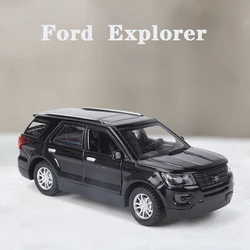 Nowy 1:36 Ford Explorer aluminiowy Model samochodu dźwięk i światło Diecasts & pojazdy zabawkowe samochody zabawki zabawki dla dzieci dla kolekcja dla dzieci prezenty