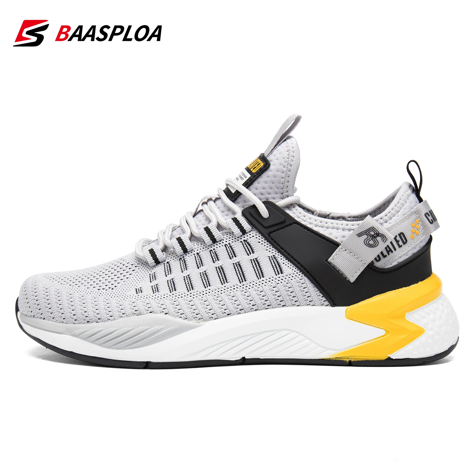 

Baasploa Men's Walking Shoes Fashion Lightweight Mesh Breathable Running Shoes Male Casual Non-slip Wear-resistant Sneakers