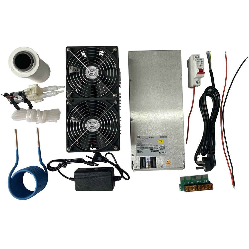 2500W ZVS 유도 히터 유도 가열 PCB 보드 가열 기계+가열 코일+70mL 루시블+펌프+전원 공급 장치