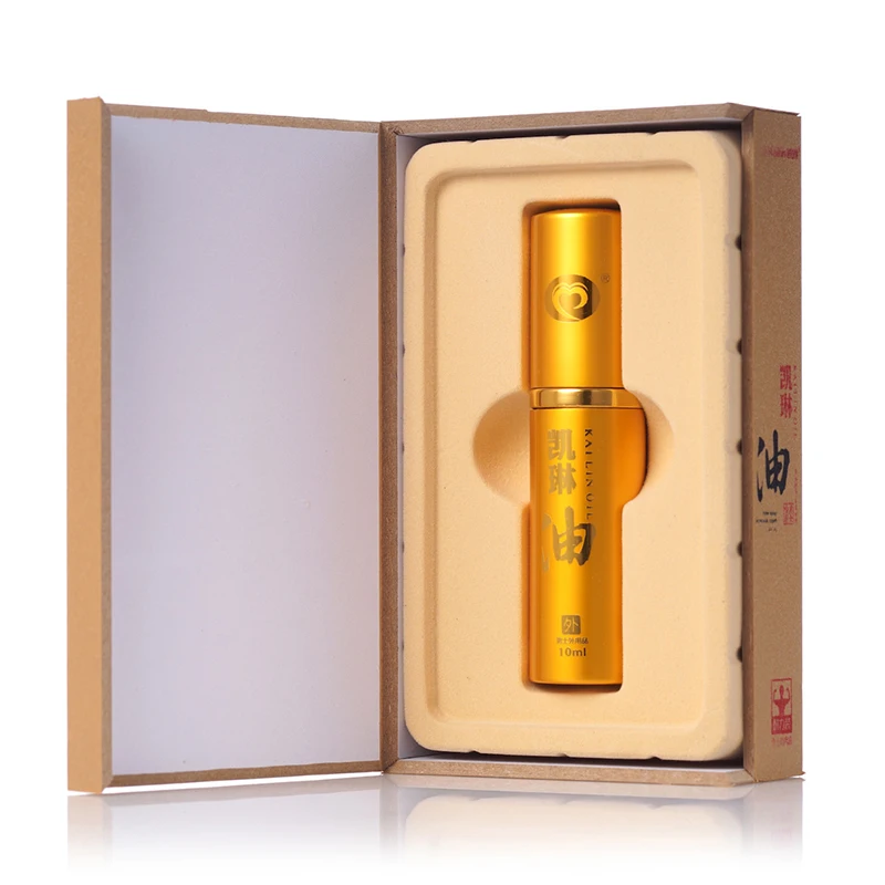 New product Kailin oil to enhance sexual ability, male yin and aphrodisiac spray wooden box 10ML adult couple sex toys