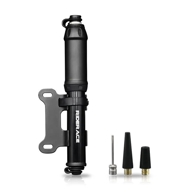 Tragbare Fahrradpumpe mit Schlauch, Ballnadel, Handluftpumpe für Mountainbike und Rennrad, Reifenfüller, Schrader- und Presta-Ventil, MTB-Zubehör – Detail 6