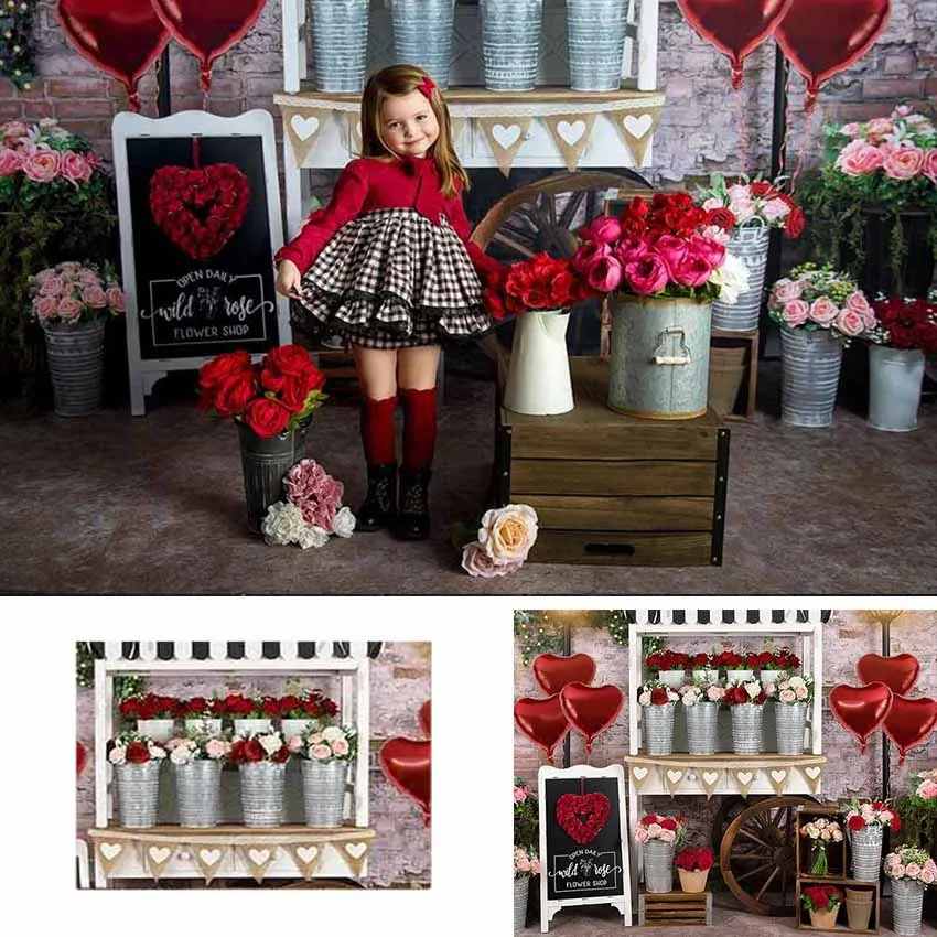 Фон для фотосъемки на День Св. Валентина, любовь, роза, цветок, витрина, Новорожденные, ребенок, портрет, Фотофон, реквизит для студийной съемки