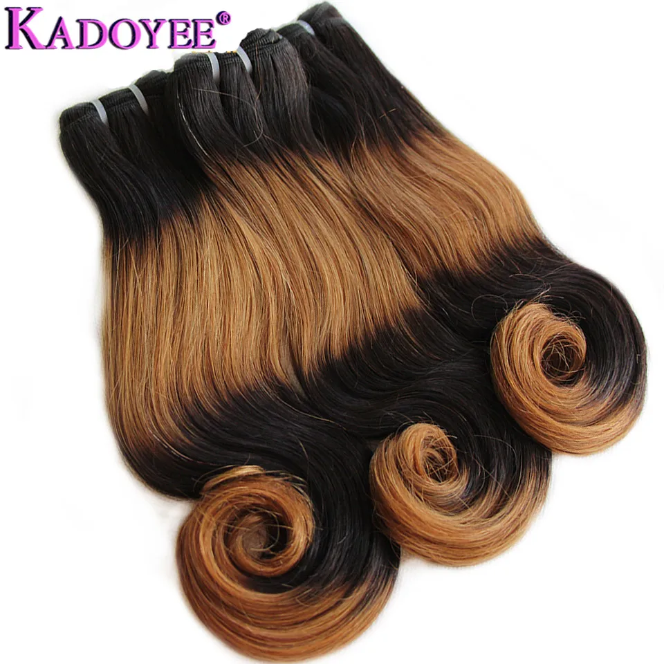 Funmi Hair 4 Tone Body Wave Hair Weaving Ombre Human Hair Bundles Brazilian Hair Weave 3 Bundles Deal Remy Hair 10-26